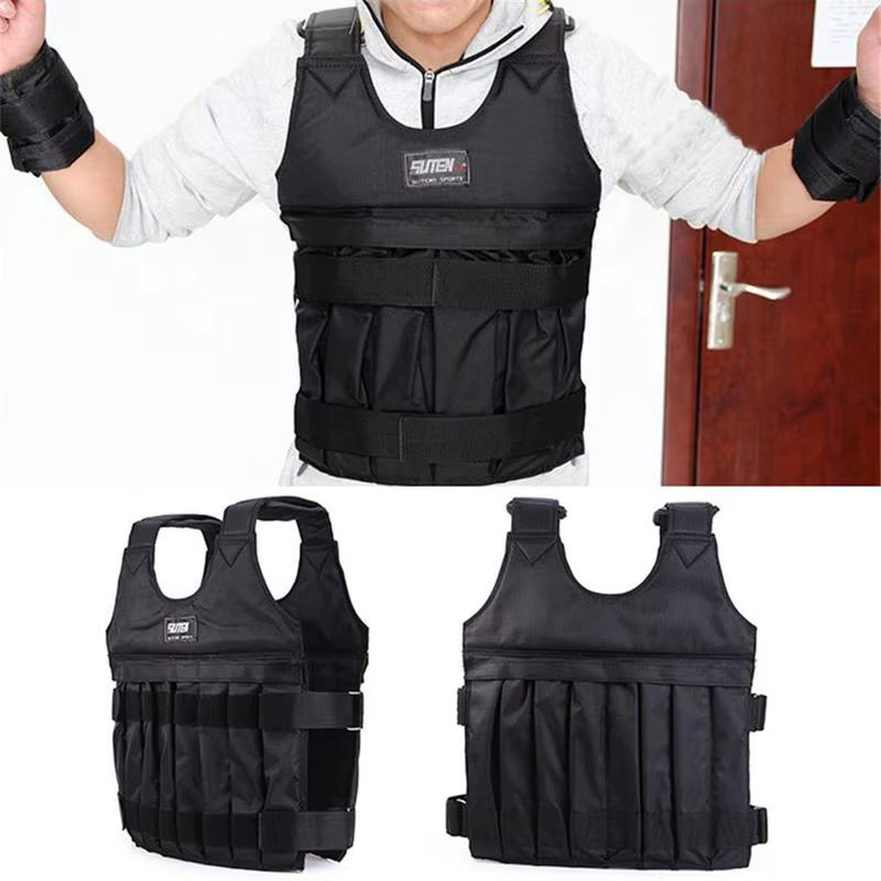 Adjustable Weight Vest Comfortable Vest Jacket for Losing Weight Workout Equipment with Reflective Stripe for Fitness Strength