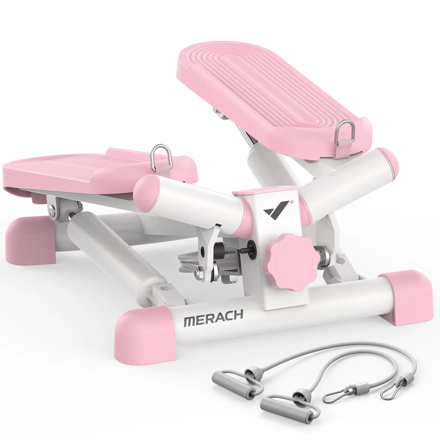 Mini Stepper for Exercise Twist Stair Stepper 330LBS Capacity Stepper Exercise Equipment with Resistance Band for Fitness