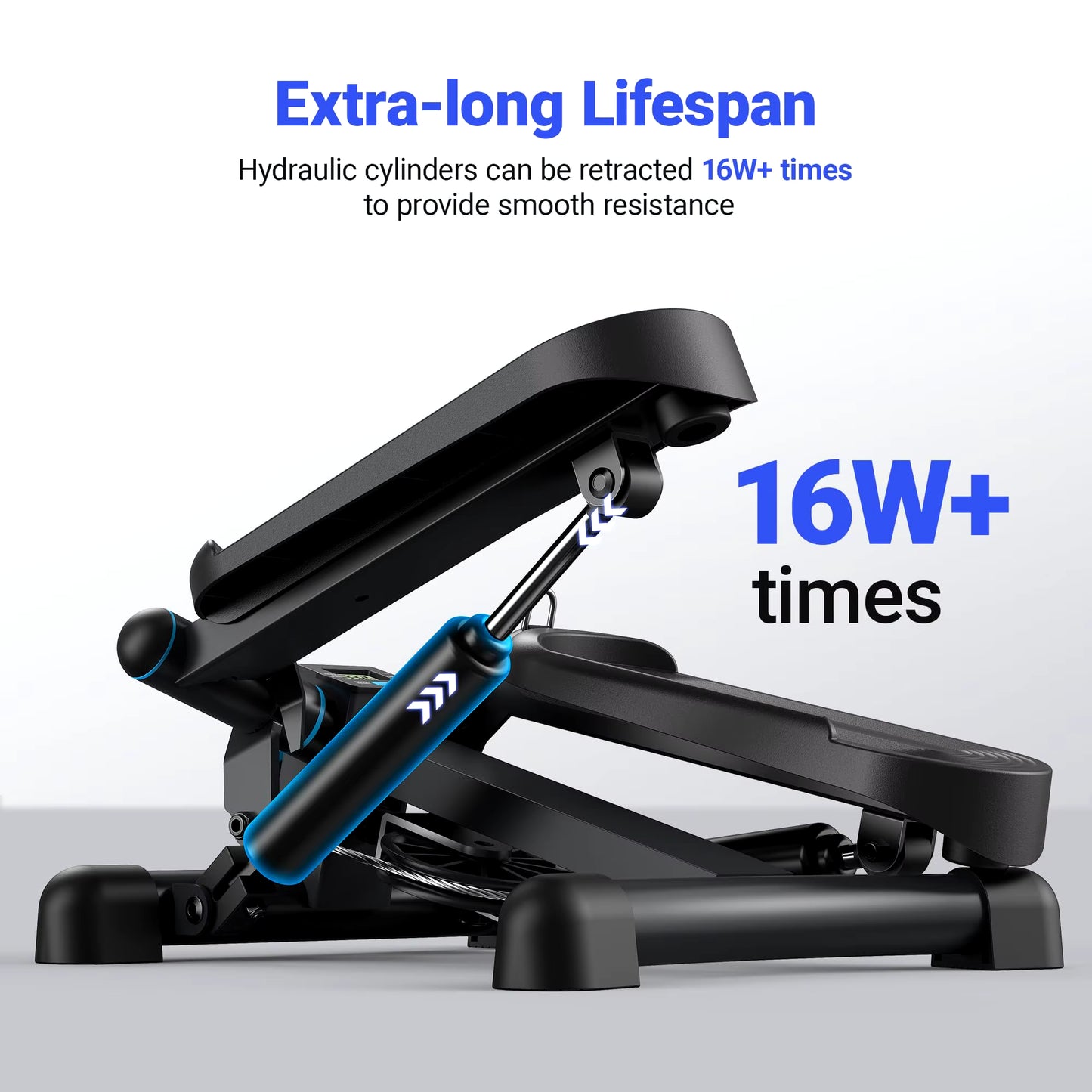 Mini Stepper for Exercise Twist Stair Stepper 330LBS Capacity Stepper Exercise Equipment with Resistance Band for Fitness