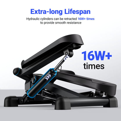 Mini Stepper for Exercise Twist Stair Stepper 330LBS Capacity Stepper Exercise Equipment with Resistance Band for Fitness