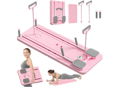Pilates Board - Pilates Reformer Set, Multi-Purpose Foldable Pilates , 5 in 1 Pilates Sliding Board (Black)